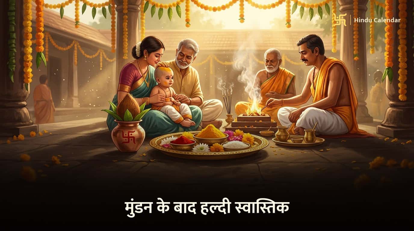 बच्चे के मुंडन के बाद सिर पर क्यों बनाते हैं हल्दी का स्वास्तिक?